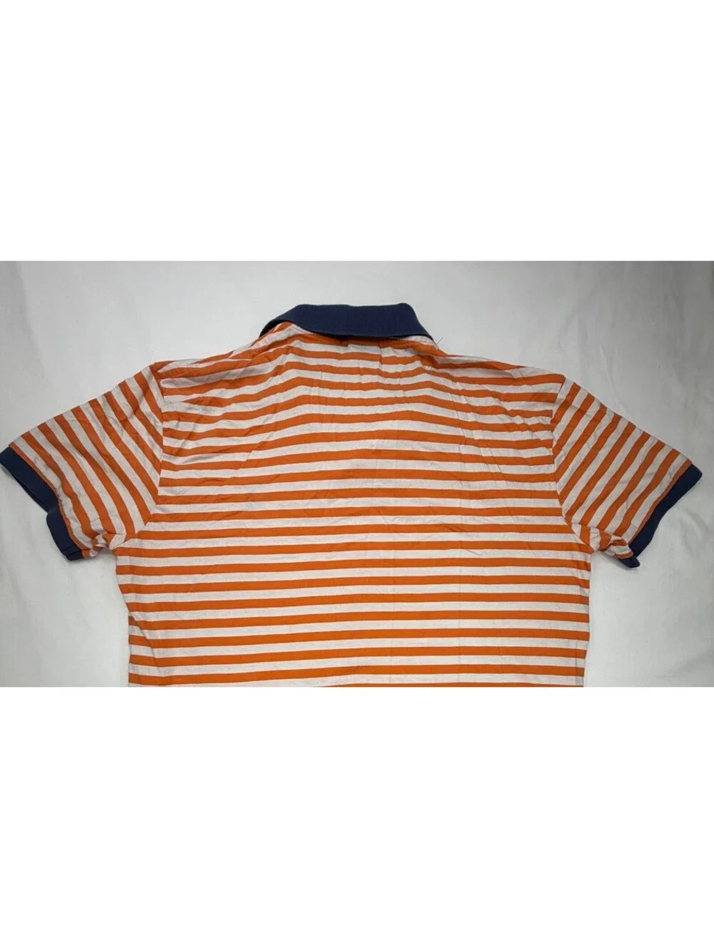 POLO Ralph Lauren Men's Polo Shirt Striped Short Sleeve Size Large Orange